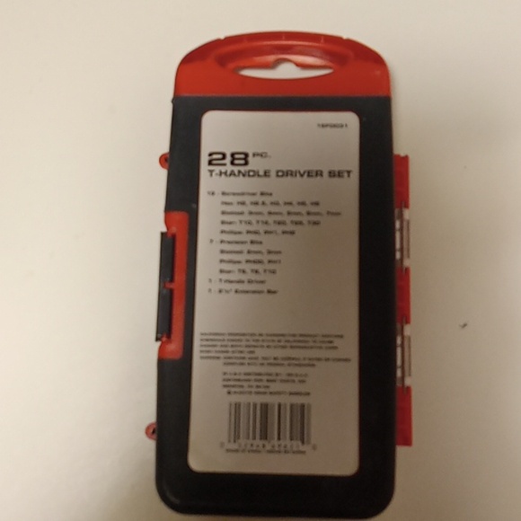 Screwdriver Ratcheting Mechanics Tool Set Brand New 28 Bit T-Handle Drive Set - Picture 2 of 7